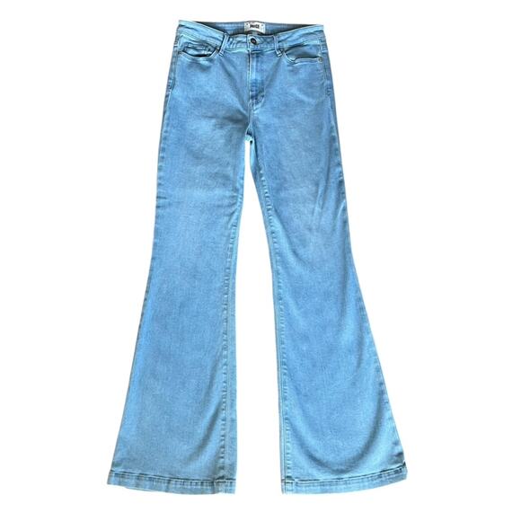 Paige Women’s Genevieve Light Wash High Rise Stretch Bell Bottom Flared Jeans 30 - Picture 2 of 12